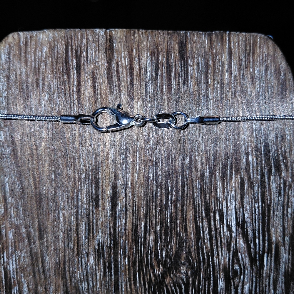 Silver Rose Quartz Butterfly Pendant Necklace - Picture 6 of 7